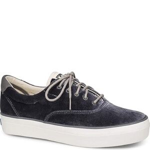 KEDS Rise Velvet Sneakers in Steel Blue Size 8.5